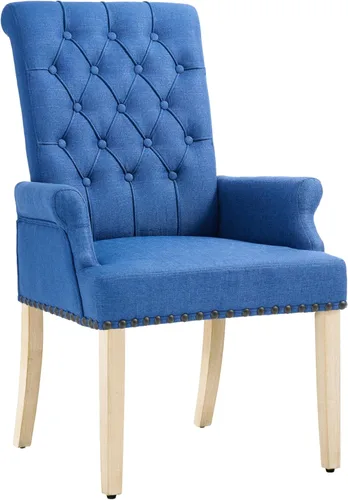Miniatura 23 de LOULENS Lujosas sillas de comedor de terciopelo, sillas de comedor modernas tapizadas con capitoné, sillas de comedor con reposabrazos y patas