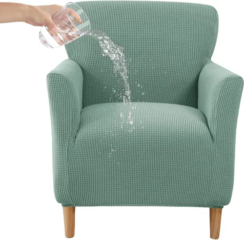 Miniatura 47 de CRFATOP - Funda elástica para sillón de mediados de siglo moderno de 1 pieza, fundas de silla de acento de jacquard con brazos, fundas de silla