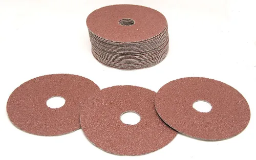 Miniatura 2 de Benchmark Abrasives Discos de lijado de fibra de resina de óxido de aluminio de 4-1/2 pulgadas para metales, madera, fibra de vidrio cenador de 7/8