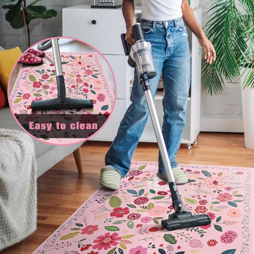 Miniatura 5 de Alfombrilla para Silla de Oficina para Piso de Madera Dura 91,4 x 122 cm, Alfombras de Oficina para Sillas con Ruedas, Protector Antideslizante Boho