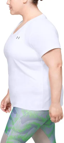 Miniatura 2 de Under Armour - Camiseta UA Tech de manga corta y cuello en V para mujer, unicolor