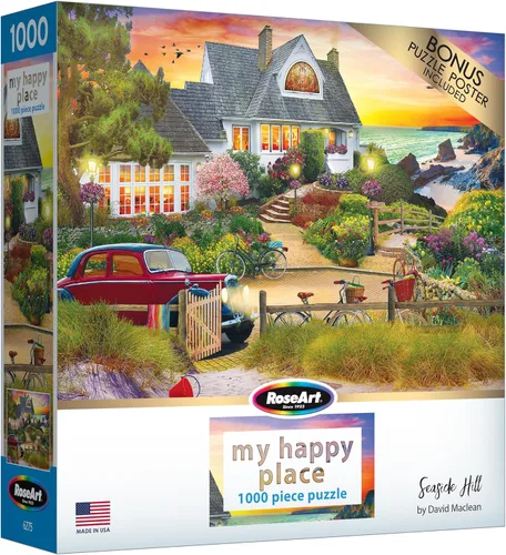 Miniatura 2 de RoseArt - My Happy Place - Seaside Hill - Rompecabezas de 1000 piezas para adultos