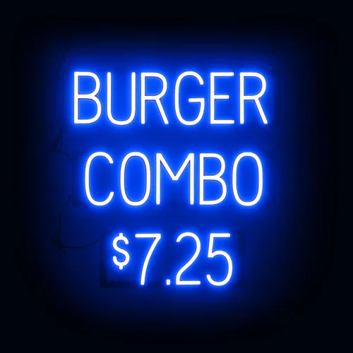Miniatura 36 de SpellBrite HAMBURGERS Letrero para restaurantes Letreros relacionados con el comedor con aspecto de neón, luz LED roja 40.0 x 6.3 pulgadas Rojo