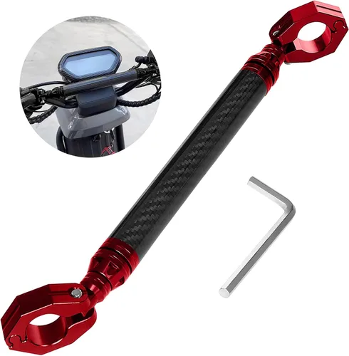 Miniatura 7 de Manillar de motocicleta de aleación de aluminio, barra cruzada de 22 mm ajustable, manillares de fuerza y balance, color negro