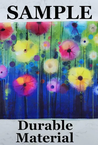 Miniatura 5 de Acuarela abstracta primavera verano temporada flores verdes pintura arte jardín patio bandera 12 x 18 pulgadas poliéster bandera bienvenida casa