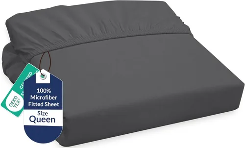 Miniatura 105 de Royale Linens Sábana Bajera King - Microfibra Cepillada Ultra Suave 1800 - Sábanas Inferiores de Lujo Hotelero - Sin Arrugas y Resistente a la Rosa