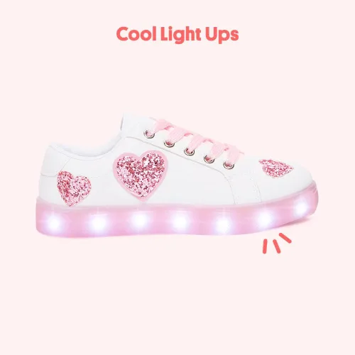 Miniatura 2 de FabKids Zapatos deportivos para niños y niñas, zapatos blancos con cordones para niños pequeños y grandes
