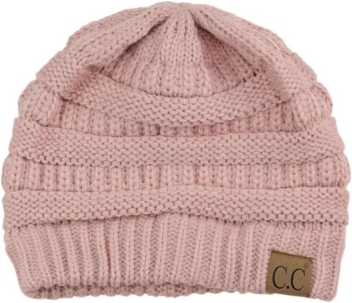 Miniatura 4 de C.C Trendy Warm Chunky Soft Stretch Cable Knit Beanie