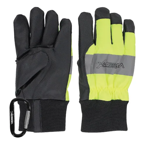 Guantes de trabajo de invierno de alta visibilidad, aislados para clima frío y ajuste cómodo en la muñeca, guantes de trabajo resistentes, guantes