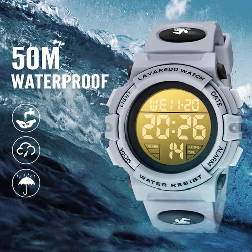 Miniatura 5 de Reloj analógico para niños, reloj para niños de 6 a 15 años, reloj digital para deportes al aire libre, multifuncional con cronógrafo LED 50 M