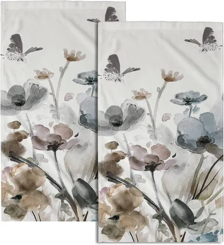 Miniatura 14 de Giwawa Toallas de Mano Verdes Bosque Nebuloso Set de 2 Montaña Bosque Suave Toallas de Huésped Toallas de Cara Baño Decoraciones Finas Toallas