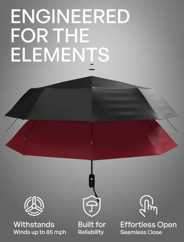 Miniatura 113 de REPEL Windproof Travel Umbrella - Compact & Withstands Winds up to 85MPH , Strongest Premium Auto Folding Umbrella for Rain and Sun - Durable, Light