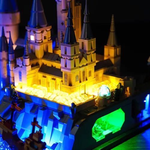 Miniatura 6 de VONADO Kit de luces LED RC actualizado para Lego Hogwarts Castle and Grounds 76419, juego de iluminación creativa con control remoto, accesorios