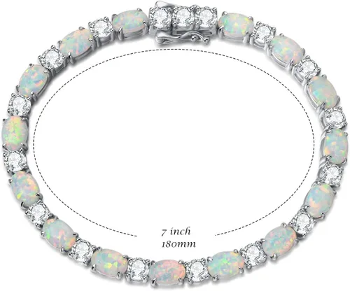 Miniatura 2 de FANCIME Birthstone Bracelets Sterling Silver Tennis Bracelets Charm Fine Jewelry Birthday Mothers Day Jewelry Gifts for Women Mom Daughter 7