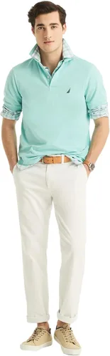 Miniatura 12 de Nautica playera polo clásica de mangas cortas, color sólido, para hombre