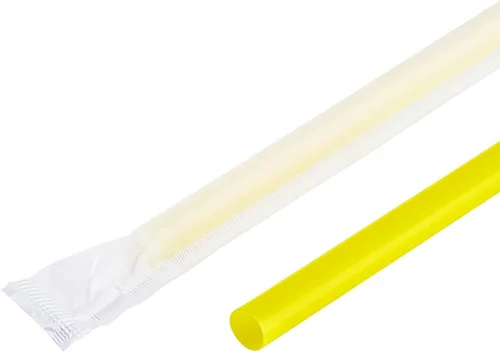 Miniatura 3 de Karat Pajitas gigantes de 9'' (0.315 in) envueltas en papel - amarillo - 2,500 ct