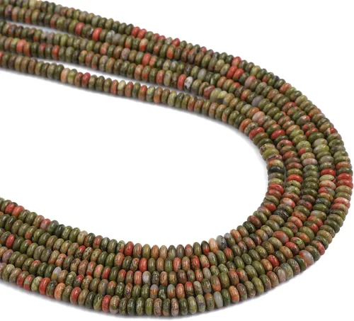 Miniatura 57 de BEADIA Cuentas Espaciadoras de Jade Amarillo Natural en Forma de Tapa, Cuentas Semipreciosas Sueltas para Hacer Joyas con Encuadernación, 4mmx2mm