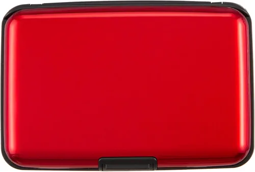 Soporte para tarjetas de crédito, cartera metálica con bloqueo RFID para tarjetas de identificación para mujeres y hombres, funda rígida de aluminio