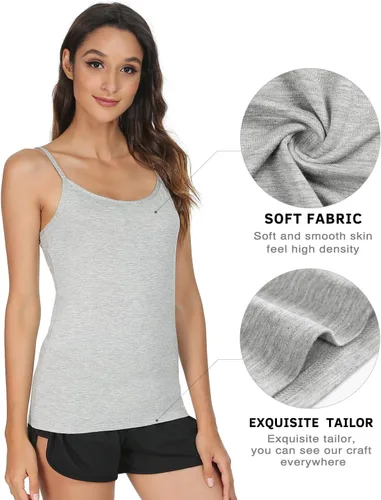 Miniatura 2 de Vislivin - Camiseta sin mangas para mujer con tirantes ajustables