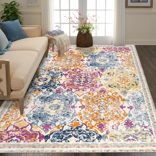 Miniatura 22 de Vaukki - Alfombra de pasillo, suave y peluda, alfombra antideslizante lavable, para lavandería, cocina, granja, baño, entrada y dormitorio