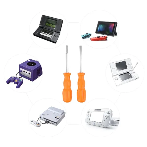 Miniatura 6 de Broca de herramienta de destornillador de seguridad de 0.150 in + 0.177 in Gamebit para N-GC N-ES N-64 S-NES Cartucho de juego