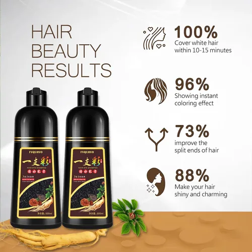 Miniatura 5 de Tinte plateado para el cabello, champú instantáneo de tinte para el cabello para hombres y mujeres, tintes de color plateado a base de hierbas 3