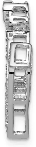 Miniatura 2 de Colgante de oro blanco macizo de 14 k con diamantes de 14 qt.