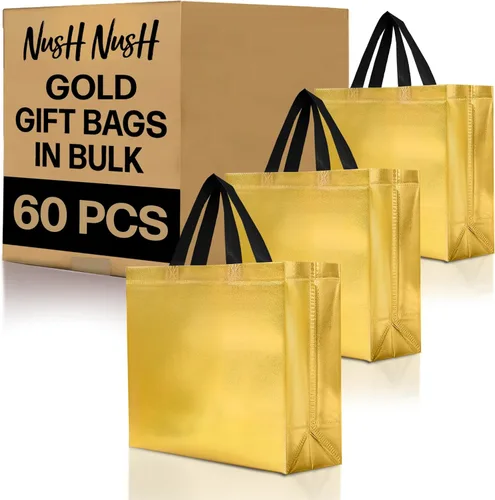 Miniatura 68 de Nush Nush - Bolsas de regalo reutilizables azul aguamarina a granel (azul aguamarina - Tamaño mediano - Juego de 30)