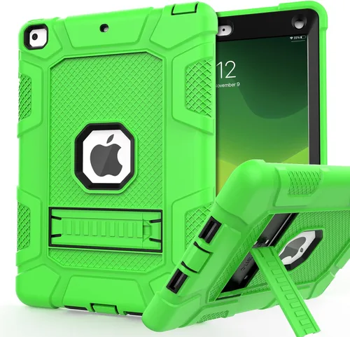 Miniatura 21 de Fundas para iPad de 6ª Generación, Funda de 5ª Generación, Air 2 de 9.7 Pulgadas a Prueba de Golpes, Resistente, Funda Protectora con Pata de Negro