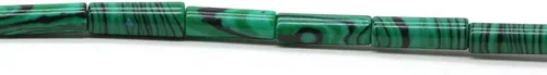 Miniatura 35 de Piedra de jaspe imperial negro natural de 0.157 x 0.512 in en forma de tubo de piedras preciosas cilíndricas sueltas manuales para hacer pulseras