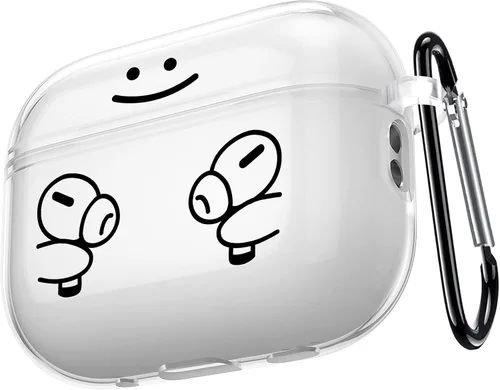 Miniatura 36 de Funda transparente para AirPods de 2ª generación de 1ª generación, diseño de gatito kawaii para mujeres, hombres y niños, funda de carga de TPU