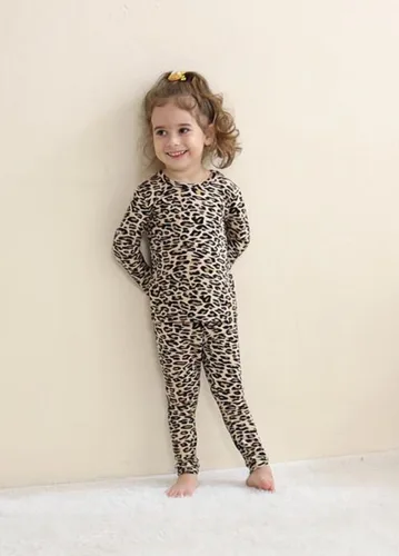 Miniatura 25 de GUISBY Conjunto de pijama de rayón de bambú para niños y niñas, ajuste cómodo, para uso diario, conjunto de pijama de 2 piezas
