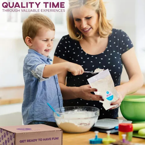 Miniatura 6 de Kit de actividades DIY para hornear Baketivity Kids - Hornea deliciosos muffins de confeti con ingredientes pre-medidos – La mejor idea de regalo