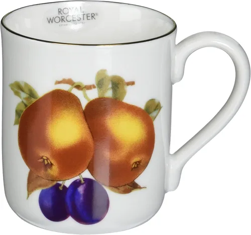 Royal Worcester Taza Evesham Gold con motivo de pera y damson