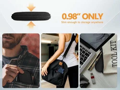 Miniatura 8 de Ginsco Estuche Mini-Portátil para Auriculares Beats Flex Inalámbricos con Micrófono Integrado, para Auriculares Apple EarPods con Cable/Auriculares