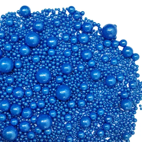 Miniatura 4 de Gránulos comestibles de azúcar de perlas azul real, dulces de tamaño mezclado para hornear, decoraciones comestibles para pasteles, coberturas