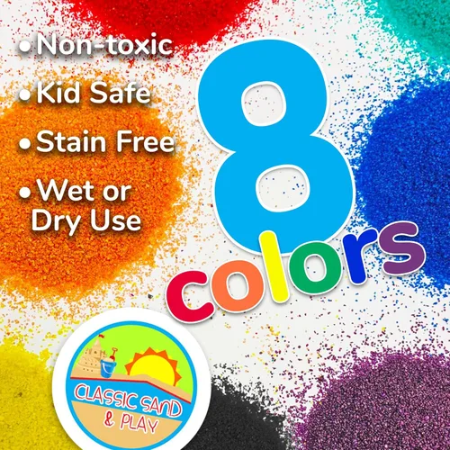 Miniatura 3 de Arena clásica de color negro Sand and Play, bolsa de 20 libras, natural y no tóxica, divertida húmeda y seca en interiores y exteriores, caja