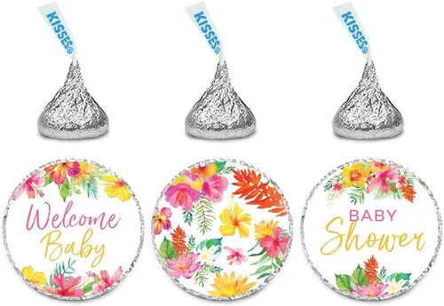 Miniatura 3 de Andaz Press Colección de baby shower, fiesta de jardín floral tropical, banderín colgante personalizado con cuerda, baby shower de Madison, 5 pies