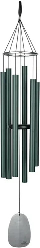Miniatura 25 de Woodstock Chimes Signature Collection, Campanas del Paraíso, Plata Antigua 32", Campanillas de Viento de Diseños Decorativos para Exteriores, Patio