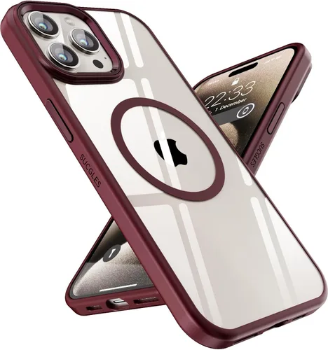Miniatura 39 de SUCGLES Funda para iPhone 13 Pro Max con MagSafe, imán ultra fuerte N56, protección contra caídas de 12 pies, antiamarilleo, funda magnética