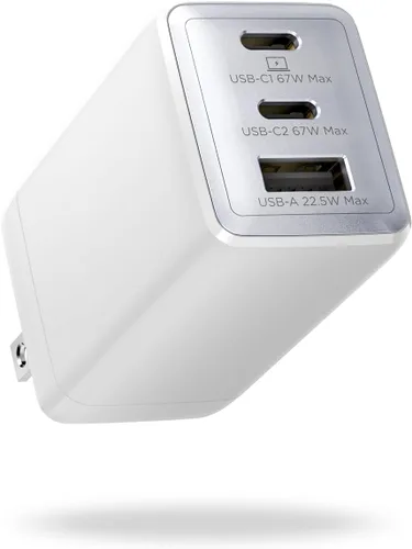 Miniatura 8 de wegear Cargador USB C de 67W, Bloque de Carga Rápida GaN de 3 Puertos con Enchufe Plegable, Compatible con MacBook Pro/Air, iPad Pro, iPhone