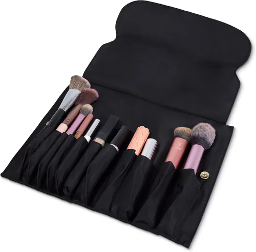 KUSSHI Bolsa de Maquillaje y Cosméticos Lavable para Viaje, Negro