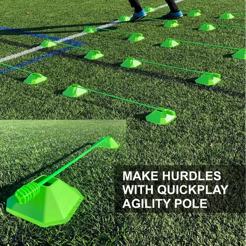 Miniatura 3 de QUICKPLAY Conos de fútbol - Juego de 20 Conos deportivos compactos altamente visibles