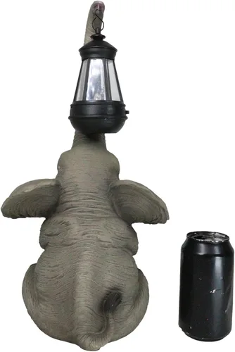 Miniatura 6 de Ebros - Luces caprichosas para tronco, estatua de elefante con luz LED solar, farol, circo, ternero, elefantes, decoración para el hogar, patio