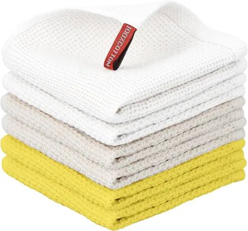 Miniatura 41 de Nialnant - Toalla de cocina 100% algodón, tejido gofre, suave, absorbente y de secado rápido, toallas para secar platos, trapos de limpieza - Multi