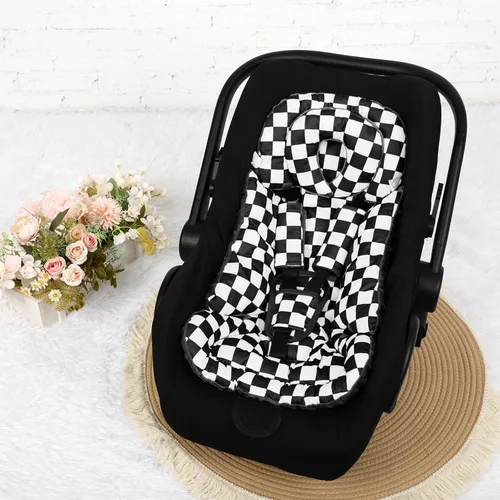 Miniatura 2 de DILIMI Inserto para asiento de automóvil infantil, soporte de cabeza de asiento de automóvil para bebé con reposacabezas extraíble, cojín ajustable