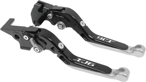 Miniatura 16 de Para Yamaha XJ6 N XJ6 para Diversion 2009 2020 2019 motocicleta ajustable plegable extensible freno embrague palancas mango (color : palanca corta)