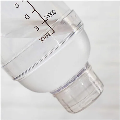 Miniatura 4 de Coctelera de plástico, mezclador de bebidas, agitador manual con taza y escalas, transparente (10 oz / 300cc)