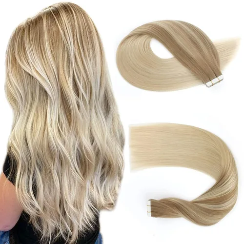 Miniatura 28 de Sassina Extensiones de Cabello Humano con Cinta Negro Azabache 12 Pulgadas 30g/paquete 20pcs Liso Sin Costuras Trama de Piel Extensiones de Cabello