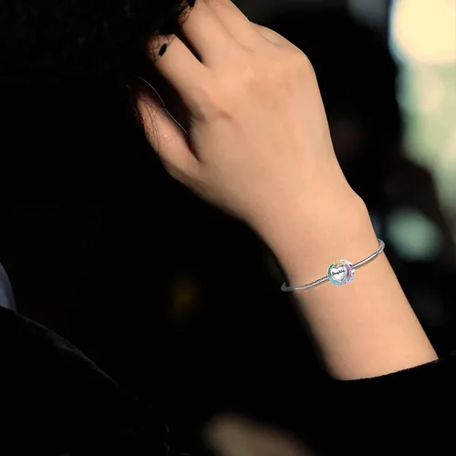Miniatura 3 de MiWangLing Abalorio infinito de circonitas cúbicas para pulsera Pandora